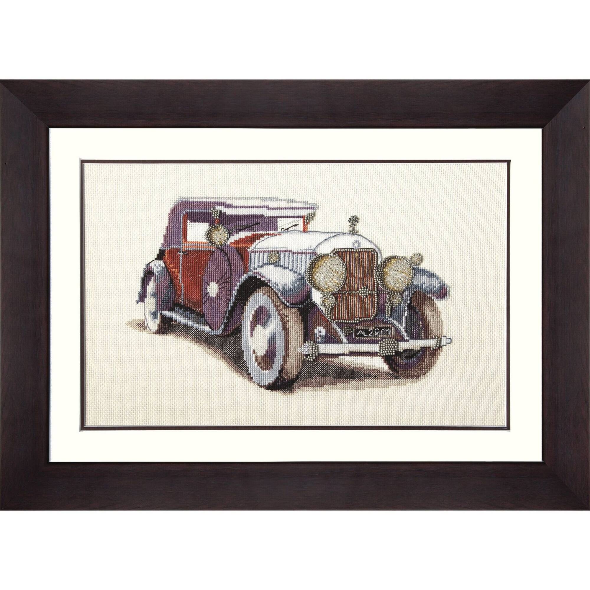 Charivna Mit Mixed technique stitch kit Auto Skoda 1933